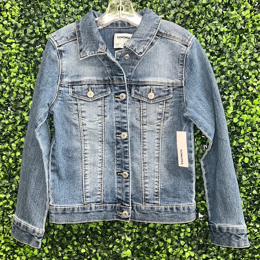 NWT Sonoma girls size 7 denim jean jacket